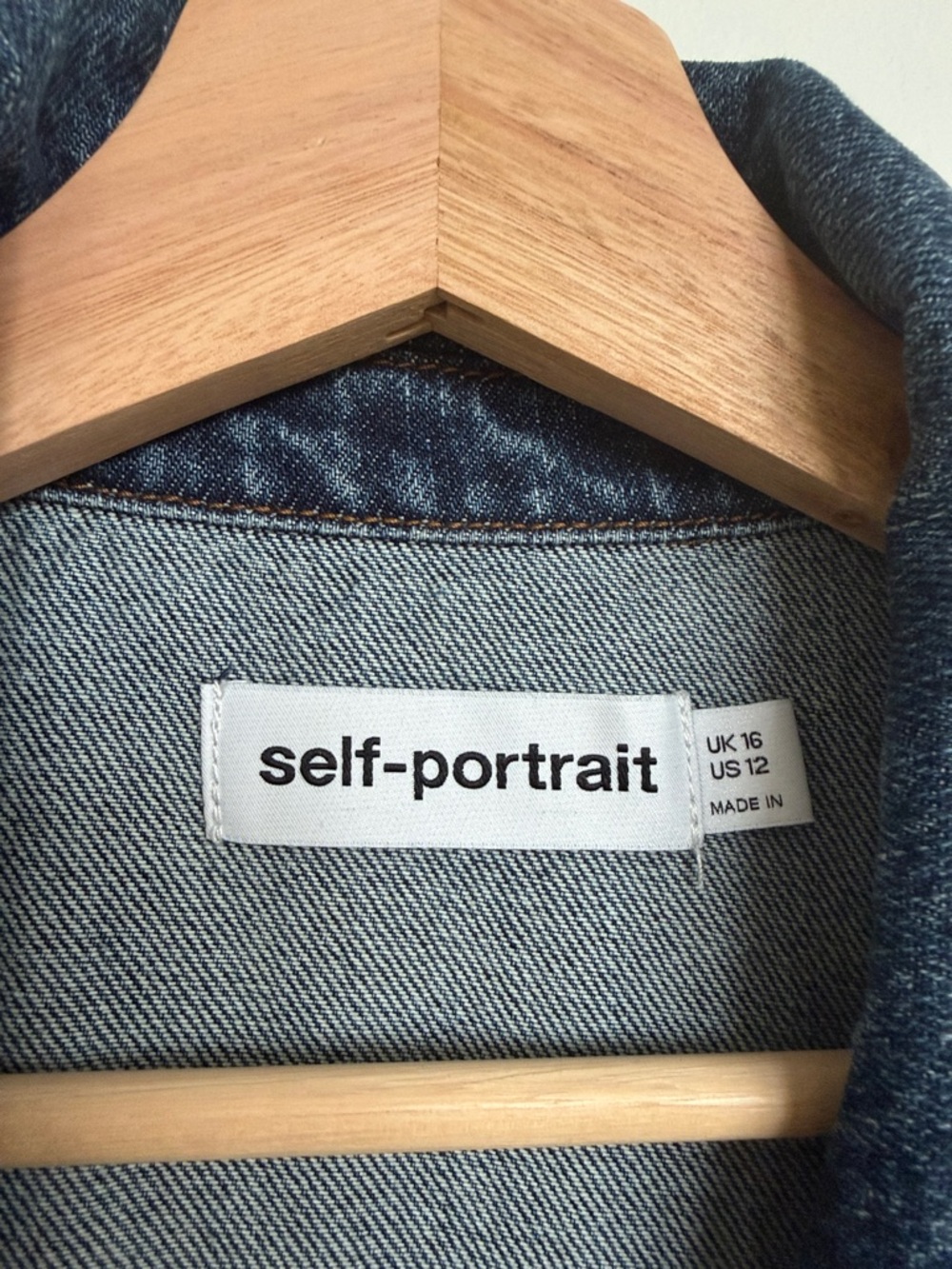 Self-Portrait Denim Button-Front Mini Dress - Picture 6 of 8